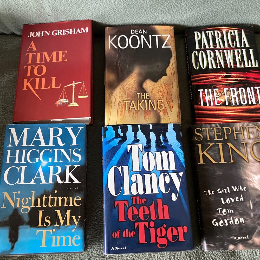 Lot of 6 Crime/Mystery/Thriller Novels, all HC DJ 1st edition/1st printings